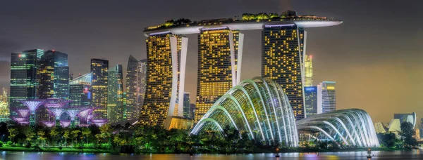 Singapour Skyline et vue sur Marina Bay — Photo