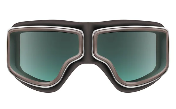 Реалістичні 3D ретро-авіаційні окуляри для літака — стоковий вектор