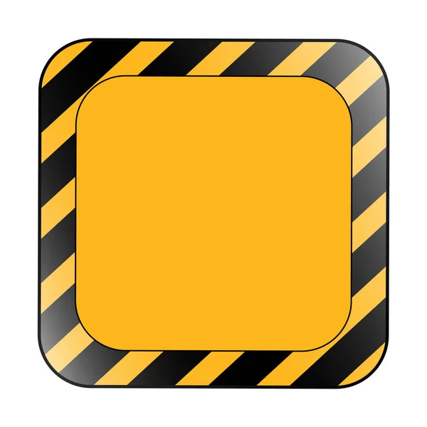 Señal de carretera rectángulo amarillo aislada en blanco — Vector de stock