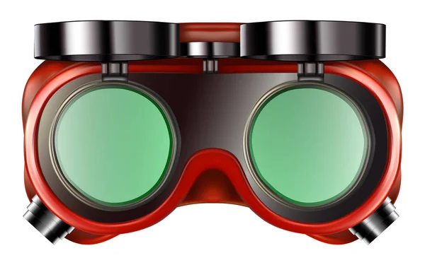 Svejser sikkerhedsbriller isoleret på hvid – Stock-vektor