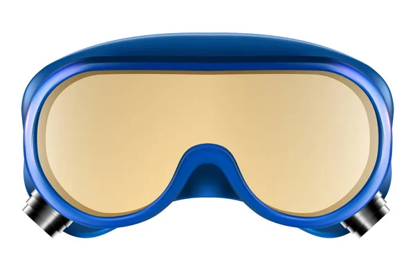 Kunststoff-Schutzbrille isoliert auf weiß — Stockvektor