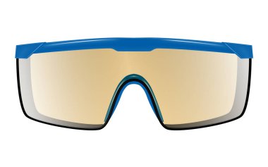 beyaz izole plastik koruyucu gözlük