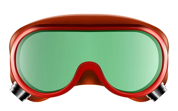 Kunststof veiligheidsbril geïsoleerd op wit — Stockvector