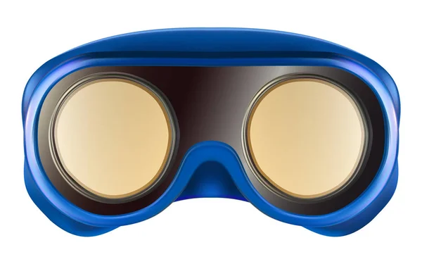 Kunststoff-Schutzbrille isoliert auf weiß — Stockvektor