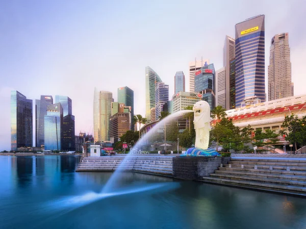 Singapore skyline baggrund - Stock-foto