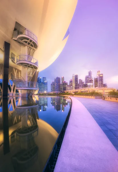 Singapore Skyline Hintergrund — Stockfoto