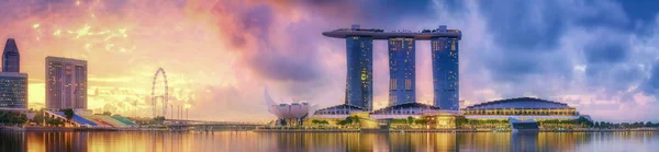 Tle panoramę Singapuru — Zdjęcie stockowe