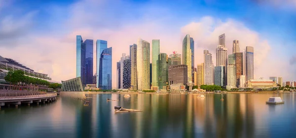 Tle panoramę Singapuru — Zdjęcie stockowe