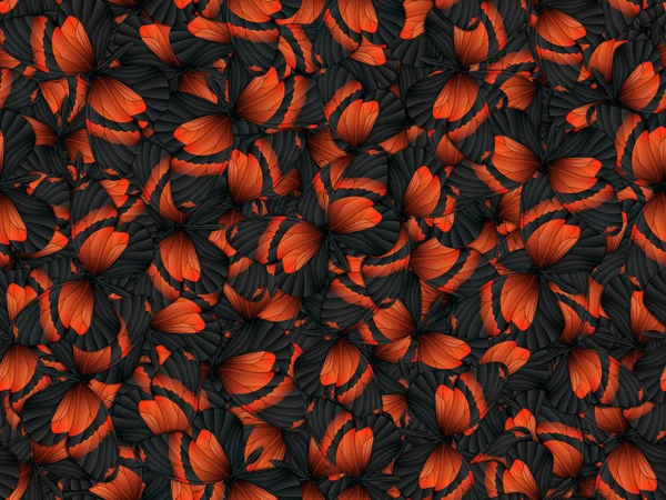 Бесшовный рисунок с множеством разных бабочек — стоковое фото