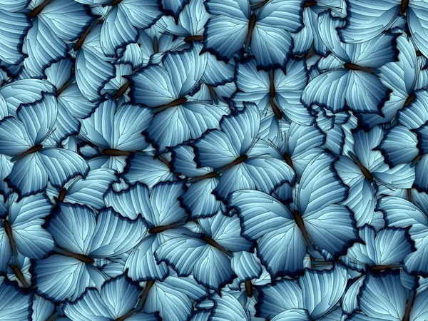 Seamless mönster med massa olika butterflys — Stockfoto