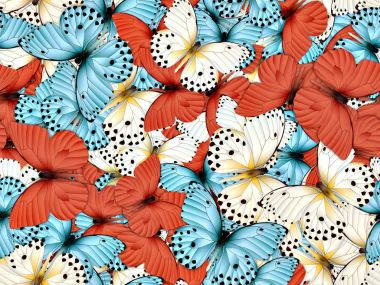 Çok farklı butterflys ile Seamless Modeli