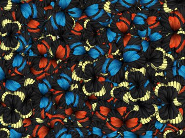 Çok farklı butterflys ile Seamless Modeli