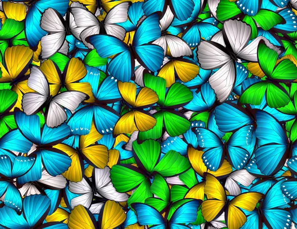 Vzor bezešvé s množstvím různých butterflys — Stock fotografie
