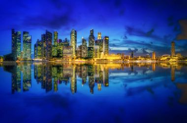 Singapur manzarası arka plan