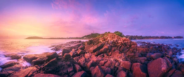 Tropical beach on sunset — Stock Photo, Image