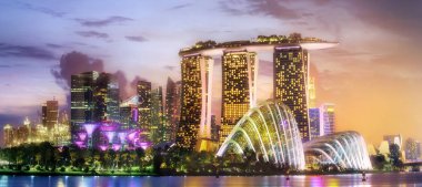 Singapore skyline background clipart
