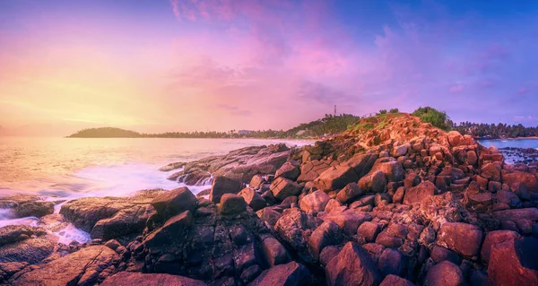 Tropical beach on sunset — Stock Photo, Image