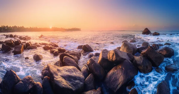 Tropical beach on sunset — Stock Photo, Image