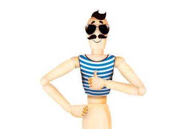 Komik karakter t-shirt ve güneş gözlüğü