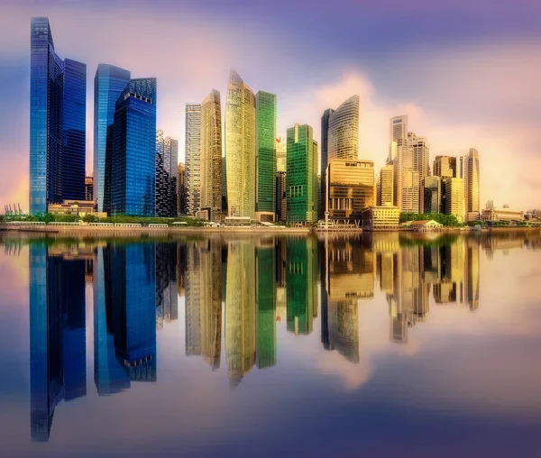 Singapur Panorama pozadí — Stock fotografie