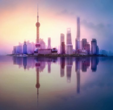 Shanghai manzarası cityscape