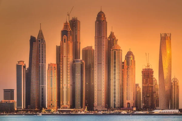 Dubai Marina vue sur la baie de Palm Jumeirah, EAU — Photo