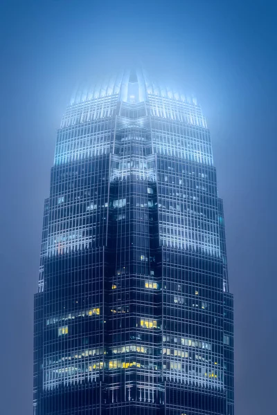 Top of modern office building of Hong Kong. — Stock Photo, Image