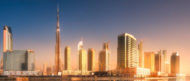 Dubai İş Sahası Panoramik Manzarası, BAE