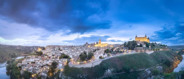 Panorama view of Toledo and Tagus River, Spain — Stock Photo, Image