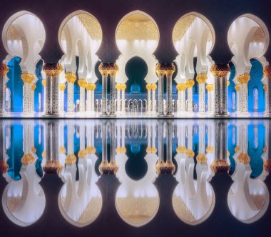 Büyük Sheik Zayed Camisi Abu-Dabi geçirilmesi