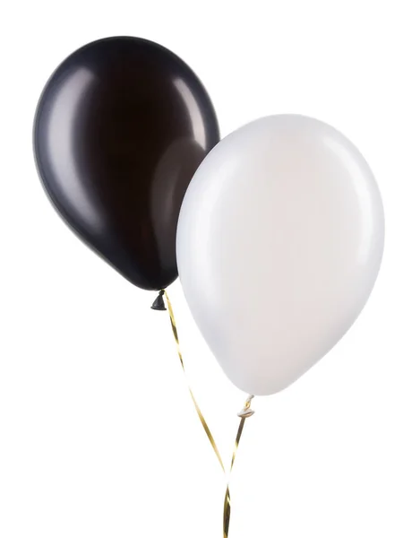 Set of black and white helium balloons. Element of decorations for party. — Stock Photo, Image