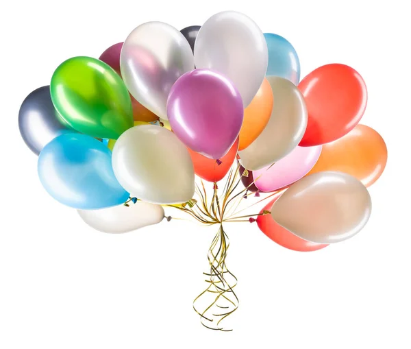 Set of multicolored helium balloons. Element of decorations for party. — Stock Photo, Image