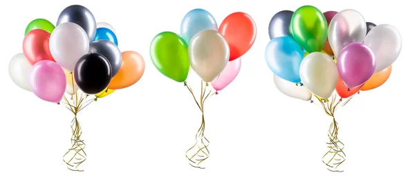 Set of multicolored helium balloons. Element of decorations for party. — Stock Photo, Image