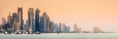 Batı Körfezi ve Doha şehir, Katar manzarası