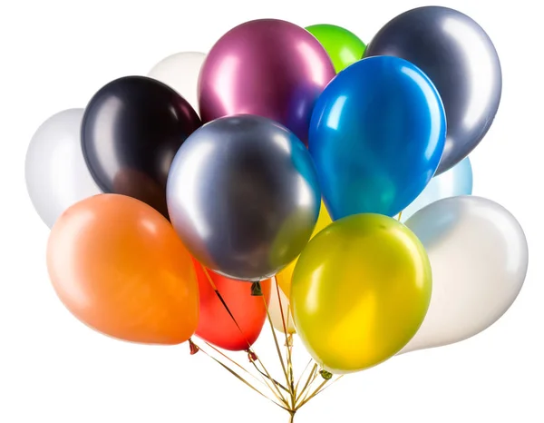 Set of multicolored helium balloons. Element of decorations for party. — Stock Photo, Image