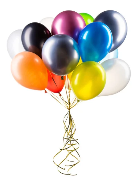 Set of multicolored helium balloons. Element of decorations for party. — Stock Photo, Image