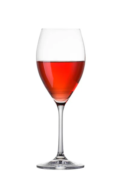 Červené víno ve skle izolovaných na bílém pozadí — Stock fotografie