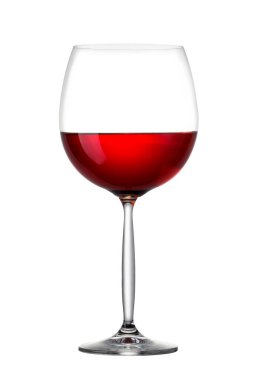 cam izole beyaz zemin üzerine kırmızı şarap