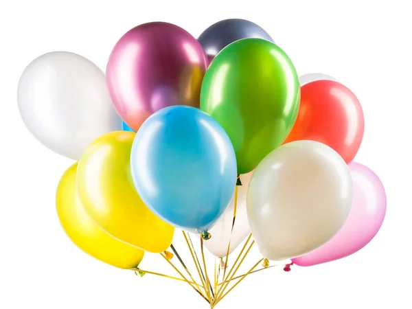 Çok renkli helyum balonları seti. Parti için dekorasyon ögesi. — Stok fotoğraf