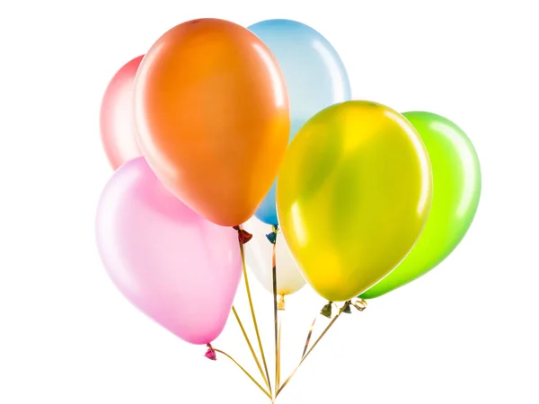 Ensemble de ballons multicolores en hélium. Élément de décoration pour fête . — Photo