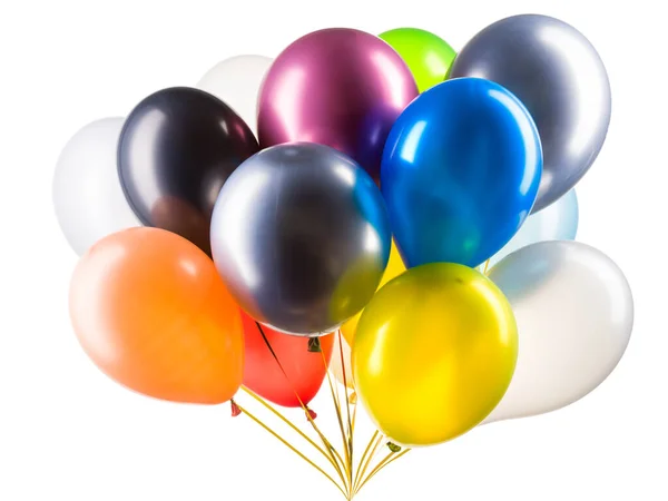 Een set kleurrijke helium ballonnen. Elementen van decoraties voor feesten. — Stockfoto