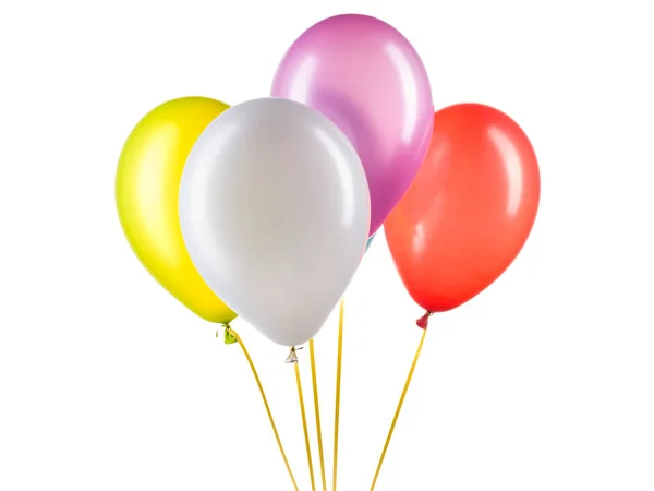 一组五彩缤纷的氦气气球. 派对装饰的元素. — 图库照片