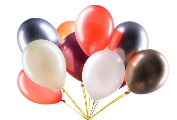 Een set kleurrijke helium ballonnen. Elementen van decoraties voor feesten. — Stockfoto