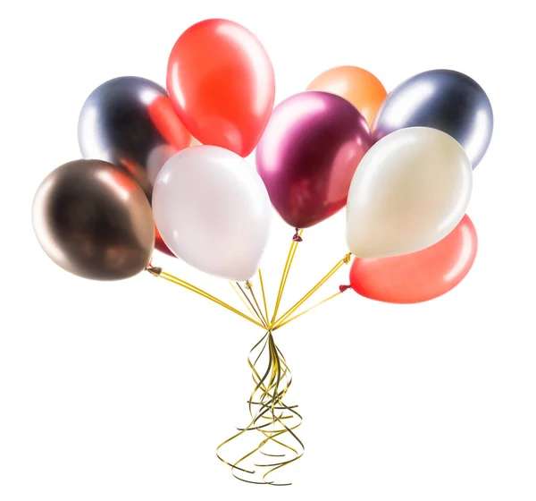 Een set kleurrijke helium ballonnen. Elementen van decoraties voor feesten. — Stockfoto