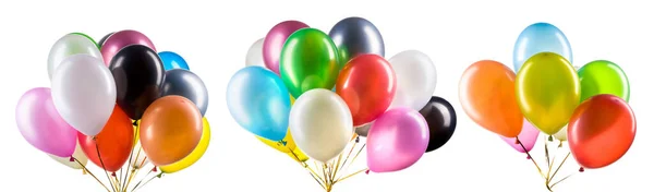 Een set kleurrijke helium ballonnen. Elementen van decoraties voor feesten. — Stockfoto