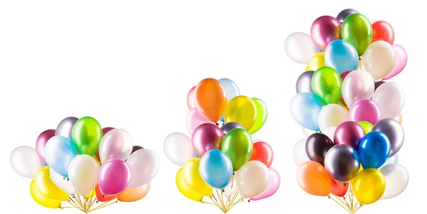 Set of multicolored helium balloons. Element of decorations for party. — Stock Photo, Image