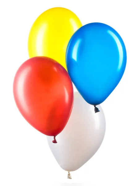 クリッピングパスを持つ多色ヘリウム気球のセット 誕生日パーティー 結婚式や祭りの装飾の要素 — ストック写真