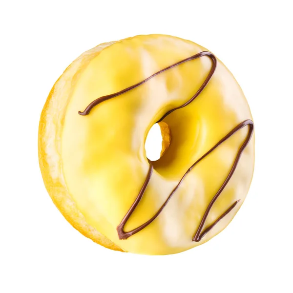 Glazed Donut Sprinkles White Background Isolated Clipping Path — Stock Photo, Image