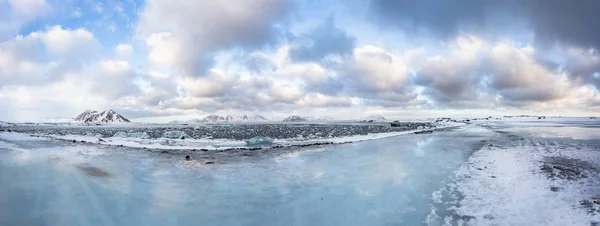 Panoramabild Der Arktischen Landschaft — Stockfoto