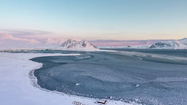 Великолепная Картина Ледяного Снежного Пейзажа — стоковое фото